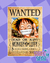 Afiche One Piece - Wanted Luffy - comprar online