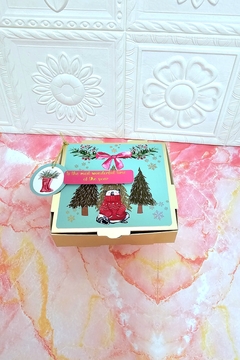 TROQUEL DE MADERA DOBLE MINI PIZZA BOX - Bee Happy Celebrations