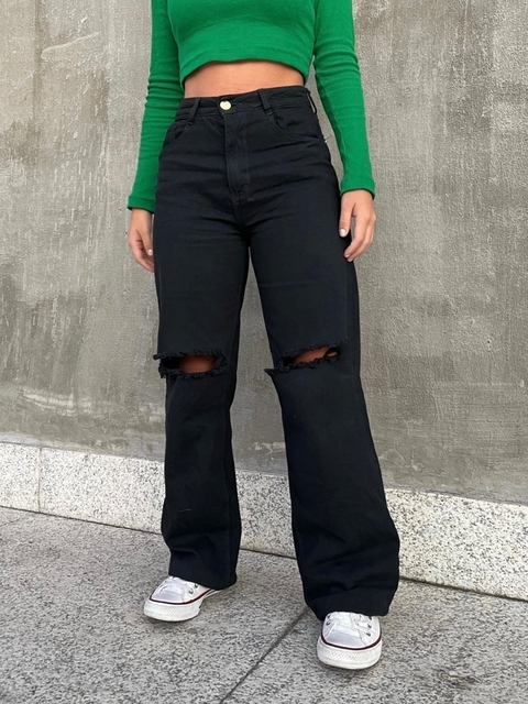 Calça wide leg back