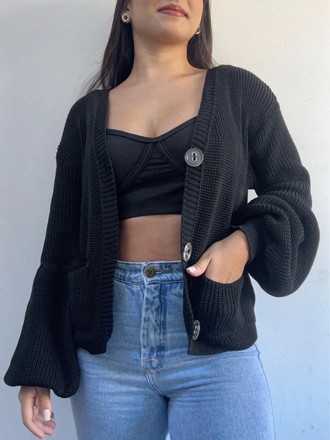 Cardigan Tricot Botões