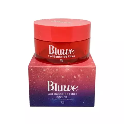 Gel De Unha Bluwe Banho De Fibra Natural Pink 30G