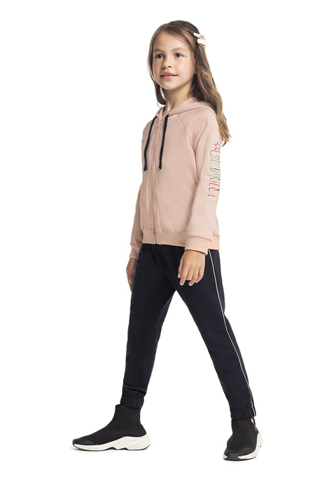 Conjunto Infantil Jaqueta Capuz e Calça Menina
