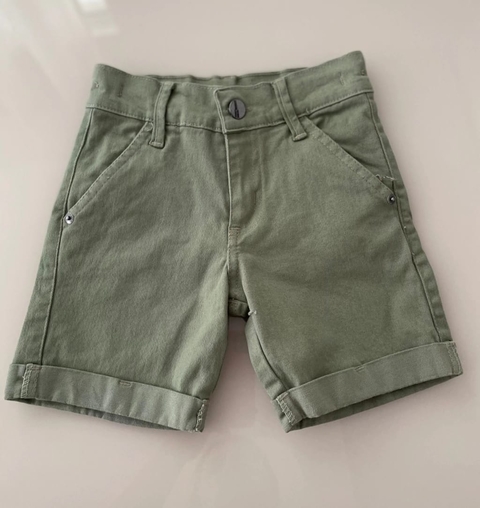 Bermuda Infantil Brim Verde Menino