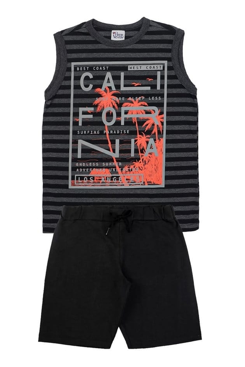 Conjunto Infantil Menino Regata e Bermuda