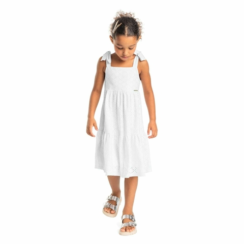 Vestido em Laise Infantil (Branco) Quimby