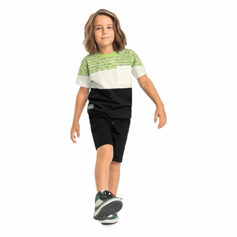 Conjunto Infantil para Menino com Camiseta e Bermuda Verde