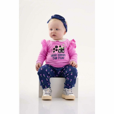 Conjunto Blusão e Calça Bebê Menina Up Baby