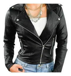 Campera Engomada Bengalina Elastizada Cruzada Vestir Mujer