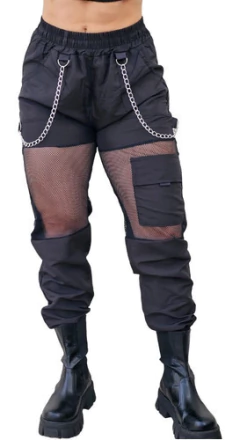 Pantalon Jogger Cargo Red Con Cadena Microfibra