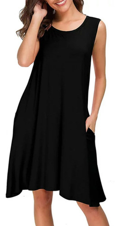 Vestido Modal Grande Mujer Elastizado Amplio Bolsillo Largo en internet