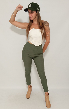 Imagen de Corset Crop Top Mujer Dama Bengalina Strapless Cordones Moda