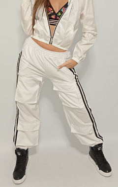 Pantalon Parachute Mujer Oversize Amplio Bolsillos Vivo Moda - tienda online
