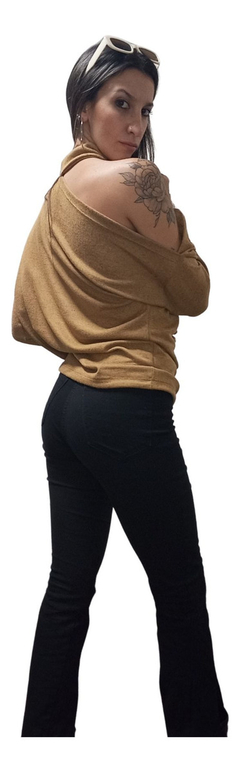 Sweaters Lanilla Cuello Bote Mujer