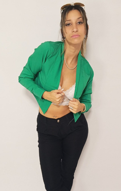 Blazer Saco Mujer Corto De Vestir Bengalina Moda Dama