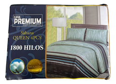 Juego De Sabana Queen Size 1800 Hilos Estampadas Suaves