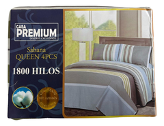 Juego De Sabana Queen Size 1800 Hilos Estampadas Suaves