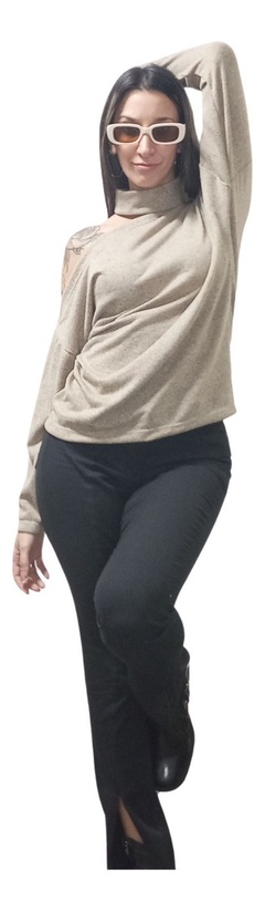 Sweaters Lanilla Cuello Bote Mujer