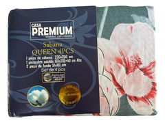 Imagen de Juego De Sabana Queen Size 1800 Hilos Estampadas Suaves