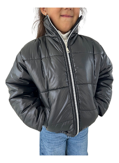 Campera Puffer Niña Infantil Abrigo Colegial Metalizada - tienda online