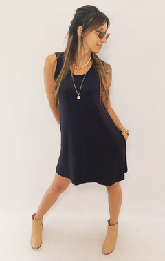 Vestido Modal Grande Mujer Elastizado Largo Bolsillo Amplio - tienda online
