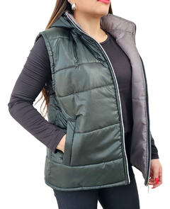 Chaleco Inflable Over Con Bolsillos Capucha Moda - comprar online