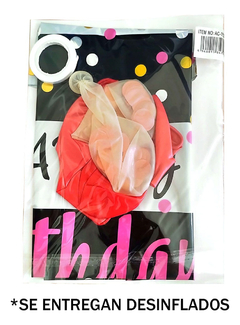 Imagen de Globos Combo Set X 7 Piezas Metalizado Glitter Cumpleaños