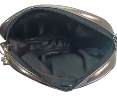 Cartera Bandolera Mujer Eco Cuero Metalizada Cadena Moda - NOU INDUMENTARIA