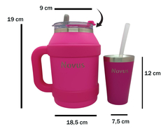 Vaso Termo 2 En 1 Termico Con Pico Acero Inoxidable 1100 Ml - comprar online
