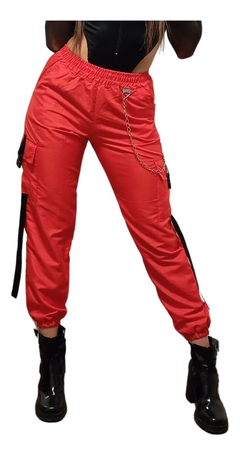 Imagen de Pantalon Jogger Con Cadena Y Tirador Microfibra Babucha