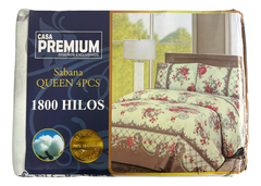Juego De Sabana Queen Size 1800 Hilos Estampadas Suaves - Novus indumentaria
