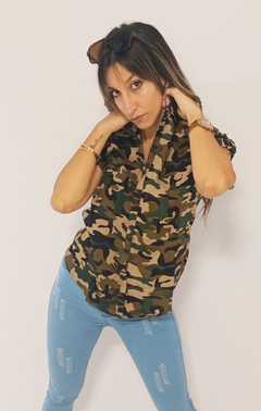 Camisa Manga Corta Camuflada De Mujer Liviana Moda Dama - comprar online