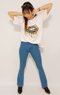 Imagen de Jeans Oxford Tiro Alto Elastizado Mujer