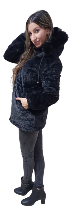 Campera Tapado Reversible Parka Mujer Gabardina Plush Larga - Novus indumentaria