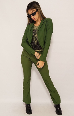 Imagen de Blazer Saco Mujer Solapa Corto De Vestir Bengalina Moda Dama