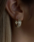 BRINCO ARGOLINHA CLICK COM 2 FILEIRAS ZIRCONIAS QUADRADAS -semijoias