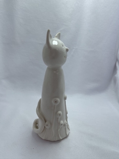 Escultura de Gato em cerâmica, feito à mão. - comprar online