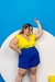 Conjunto azul e amarelo - comprar online