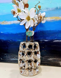 Florero plateado con agujeros - Jossefina Decohome