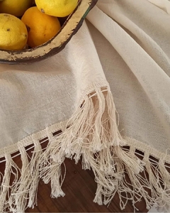 Mantel gasa crudo flecos - comprar online