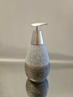 Dispenser de cerámica Gris y marrón rústico