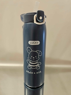 Botella diseño panda azul