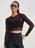 CROPPED DE TULE MANGA LONGA - comprar online