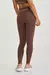 LEGGING SEM COSTURA CANELADA MARROM CAPUCCINO