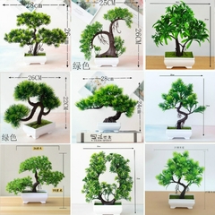 Verde Acolhedor Pinheiro Bonsai Simulação Vaso De Planta Artificial Flores Falsas Ornamento De Árvore Em Vaso Casa Jardim Decoração De Mesa De Escritório na internet