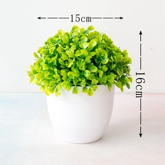 Verde Acolhedor Pinheiro Bonsai Simulação Vaso De Planta Artificial Flores Falsas Ornamento De Árvore Em Vaso Casa Jardim Decoração De Mesa De Escritório - loja online