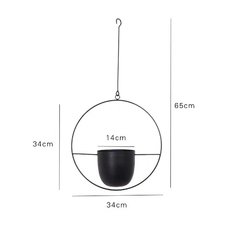 Pendurado em metal nórdico para pendurar plantas em vasos com corrente para pendurar na parede para vasos de flores Suporte para plantas macramé