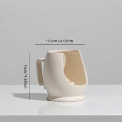 Vaso de cerâmica nórdico decoração para casa decoração do quarto castiçal vaso de flores decoração arte de mesa vasos de flores dropshipping - loja online
