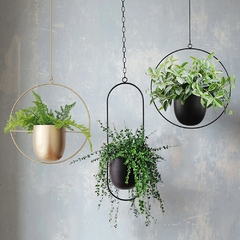 Pendurado em metal nórdico para pendurar plantas em vasos com corrente para pendurar na parede para vasos de flores Suporte para plantas macramé na internet