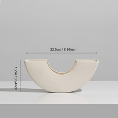 Vaso de cerâmica nórdico decoração para casa decoração do quarto castiçal vaso de flores decoração arte de mesa vasos de flores dropshipping - comprar online
