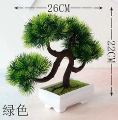 Verde Acolhedor Pinheiro Bonsai Simulação Vaso De Planta Artificial Flores Falsas Ornamento De Árvore Em Vaso Casa Jardim Decoração De Mesa De Escritório